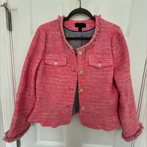 J. Crew Pink Tweed Blazer